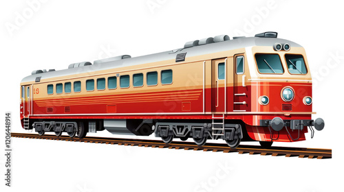 train isolated on a white transparent background