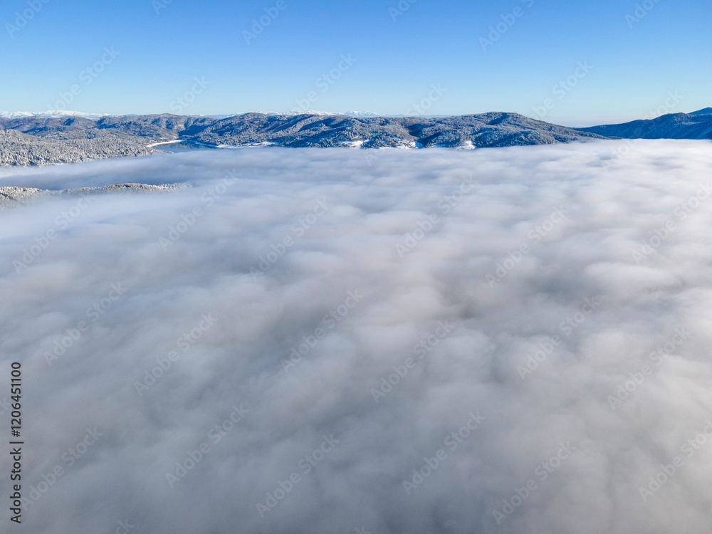 custom made wallpaper toronto digitalBatak Reservoir covered with clouds, Bulgaria