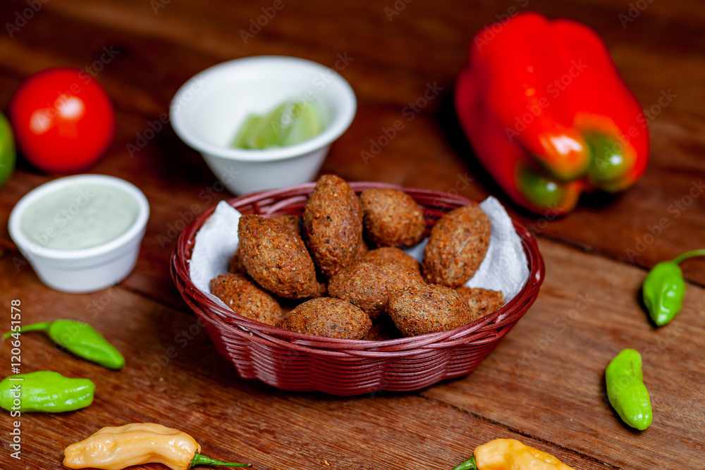 Comida de boteco quibe frito com queijo