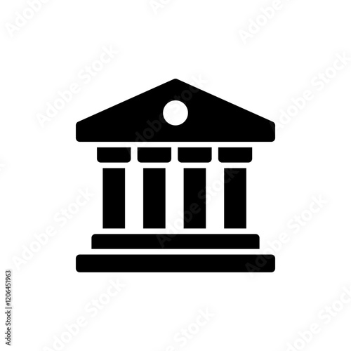 Bank icon vector illustration. Bank sign and symbol, museum, university