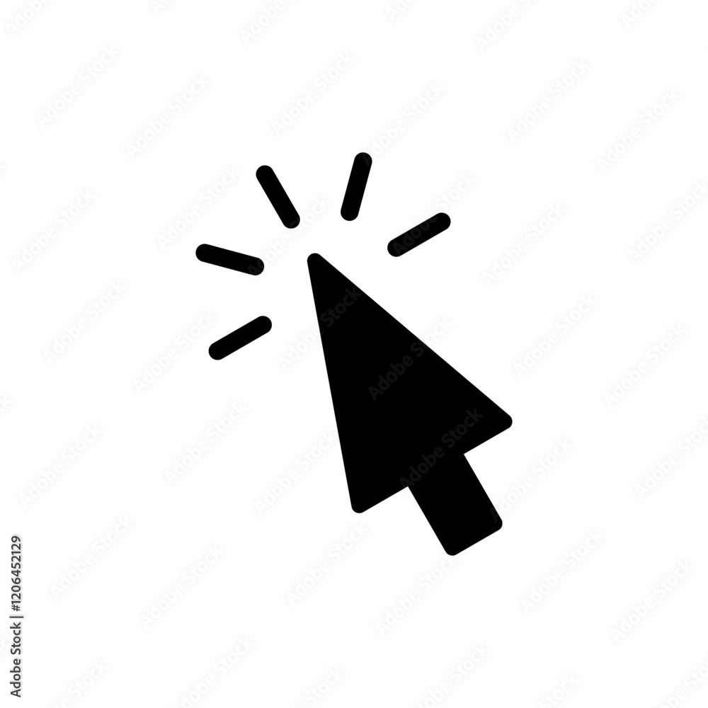 Click icon vector illustration. pointer arrow sign and symbol. cursor icon Click icon vector illustration. pointer arrow sign and symbol. cursor icon