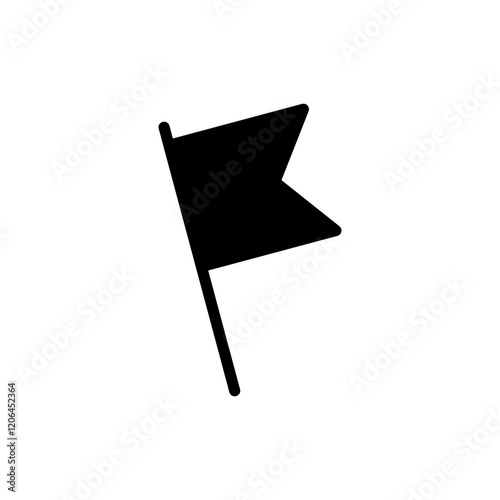 Flag icon vector illustration. Gps location pin map. Location marker symbol.