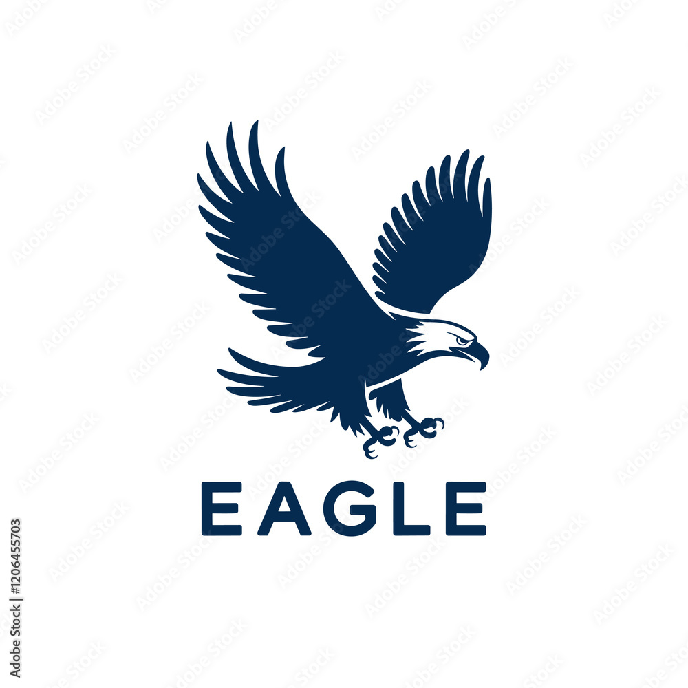 Obraz premium Eagle Logo Design with Outstretched Wings