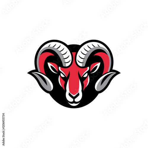 Ram Head sport Logo Illustration