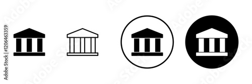 Bank icon vector. Bank sign and symbol, museum, university