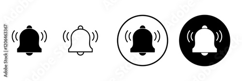 Bell icon vector. Notification sign and symbol for web site design