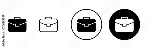 Briefcase icon vector. suitcase sign and symbol. luggage symbol.