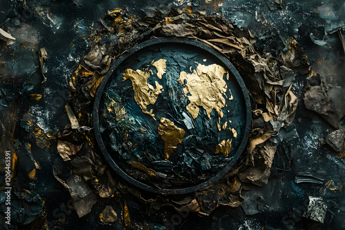 Recycling emblem for Earth Day, blending creativity with sustainability.
