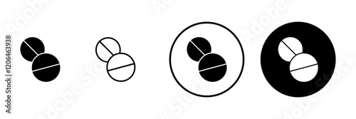 Pills icon vector. capsule icon. Drug sign and symbol
