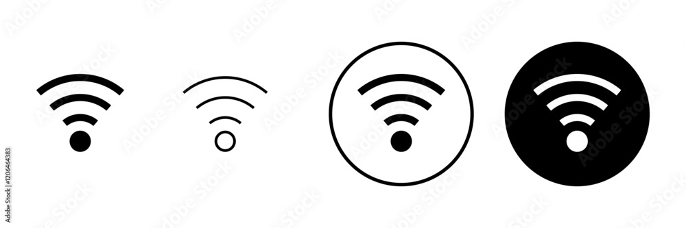 Wifi icon vector. signal sign and symbol. Wireless icon Wifi icon vector. signal sign and symbol. Wireless icon
