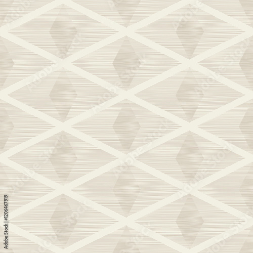 Pastel beige diamond seamless vector pattern background geometric textured for textile wallpaper