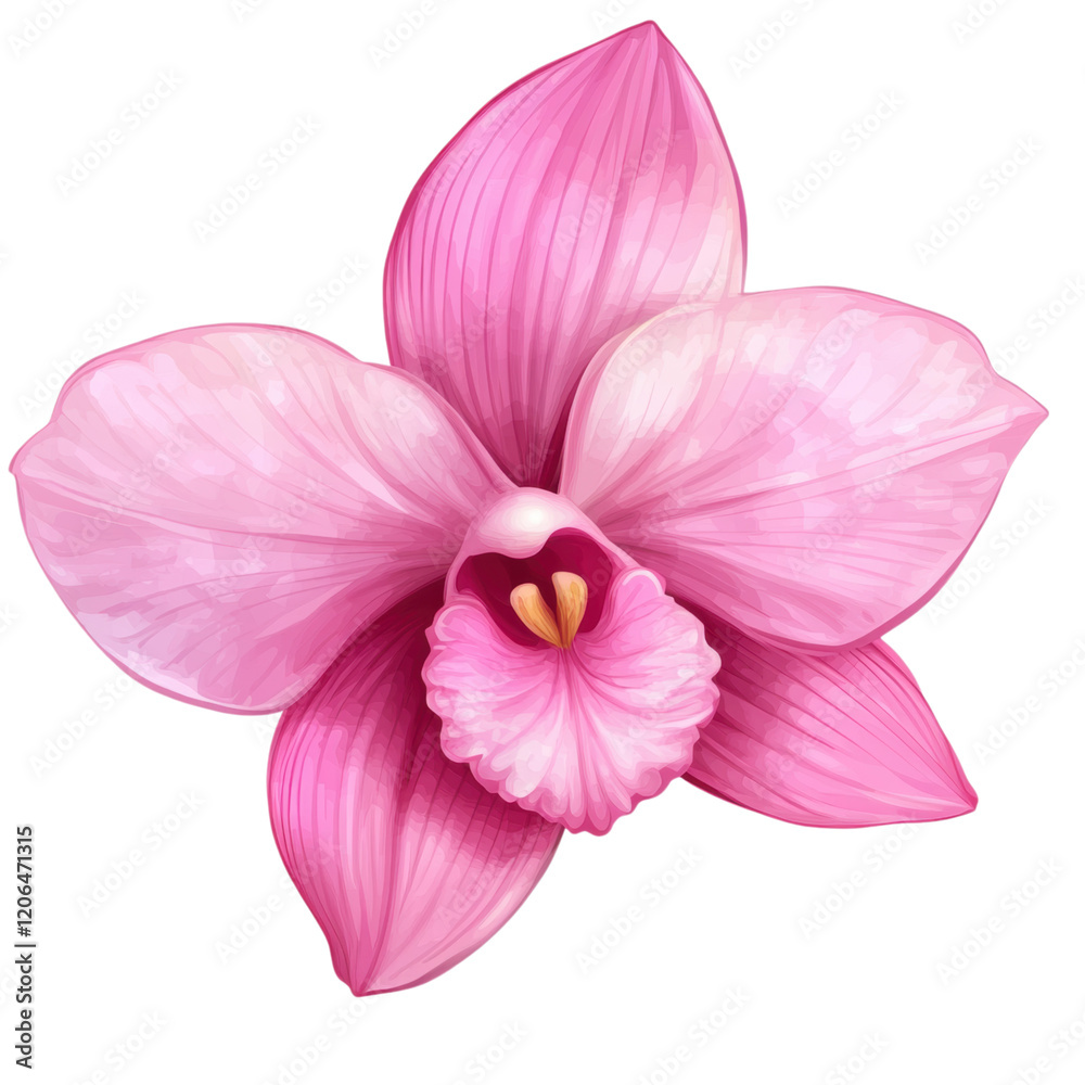 Vibrant Pink Orchid Blossom Close up Detailed Illustration Floral Design Element Vibrant Pink Orchid Blossom Close up Detailed Illustration Floral Design Element