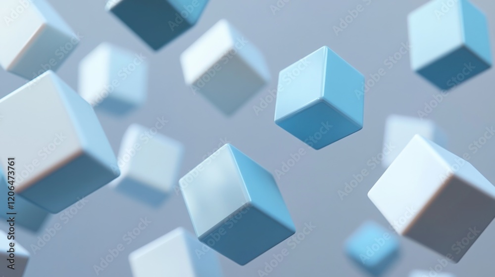 Abstract Cubes in Mid-Air Abstract Cubes in Mid-Air