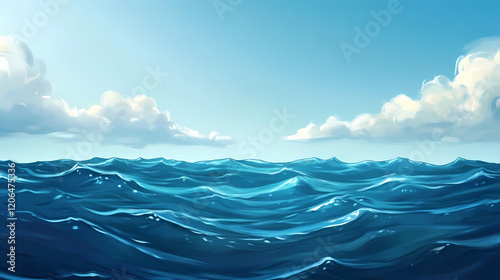2d animated cartoon ocean depths. Ocean Depths. Illustration