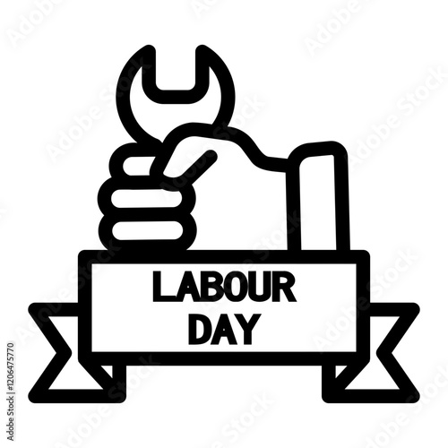 labour day Line Icon