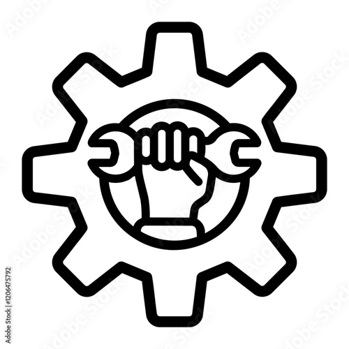labour day Line Icon