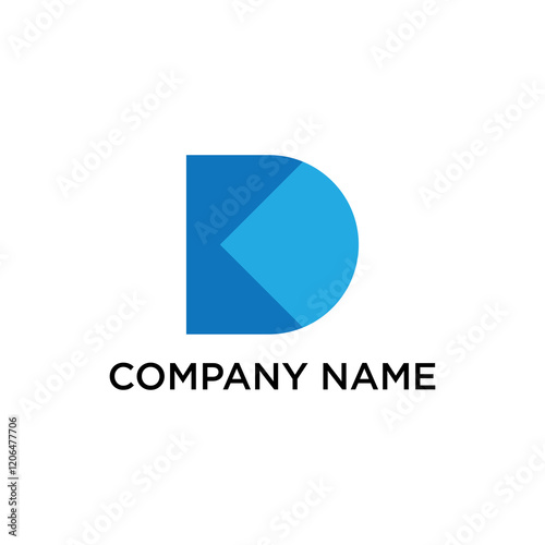 letter dk kd logo design vector