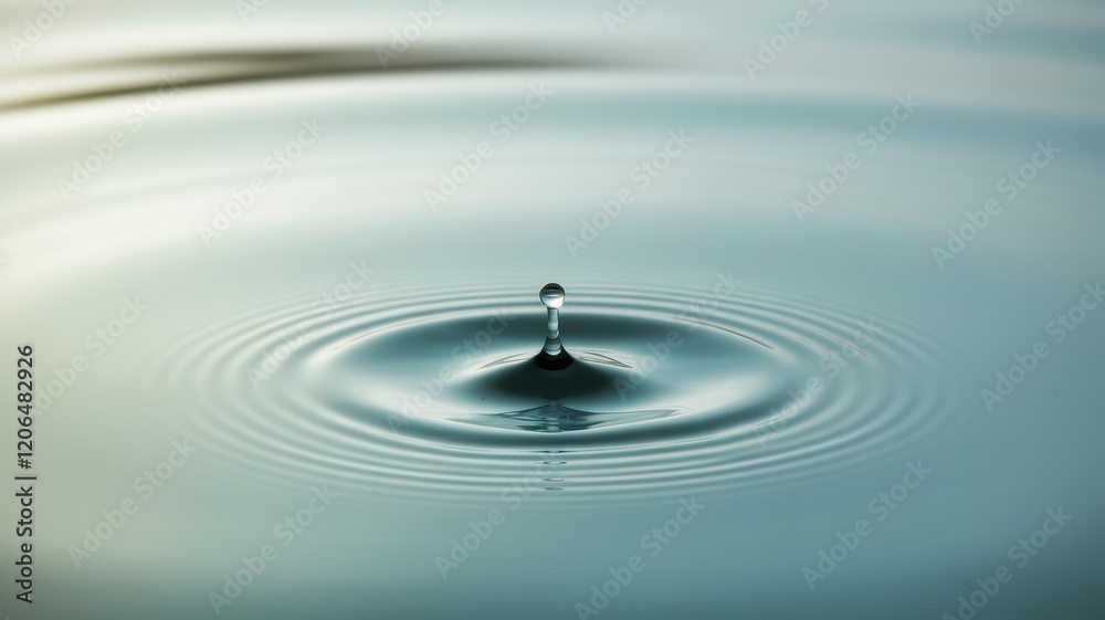 A stunning water droplet creates ripples on a calm surface, captivating with its elegance and tranquility. A stunning water droplet creates ripples on a calm surface, captivating with its elegance and tranquility.