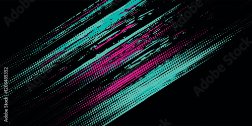 Car sticker wrap banner abstract sporty lines pink blue greenish grunge color combination brush storm thunder modern pattern racing motorsport.