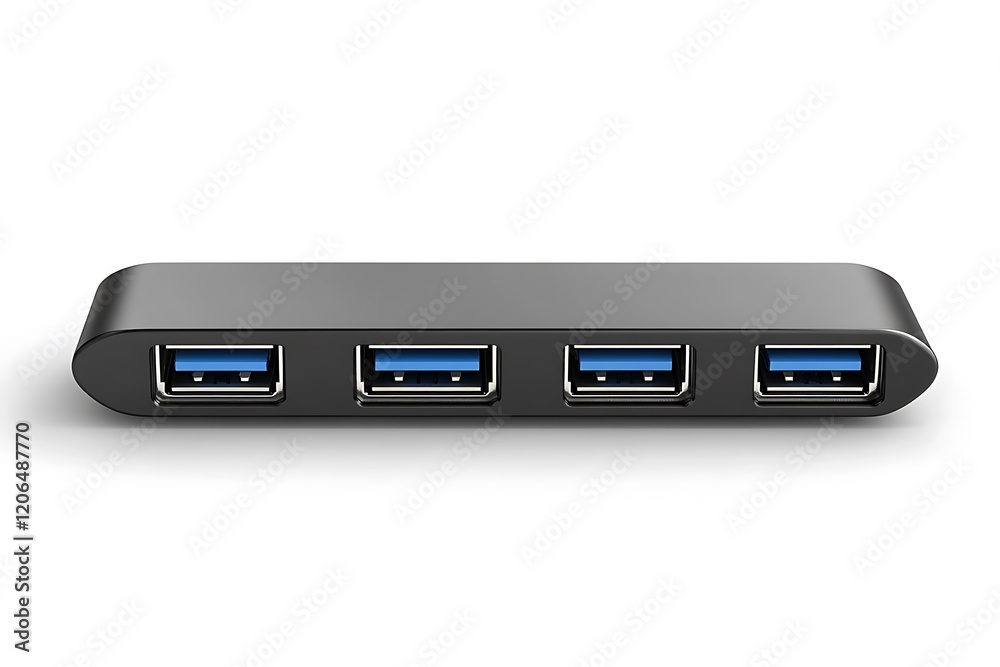 USB hub isolated on white background USB hub isolated on white background