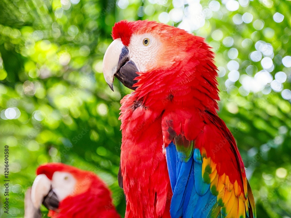 Fototapeta premium red and yellow macaw
