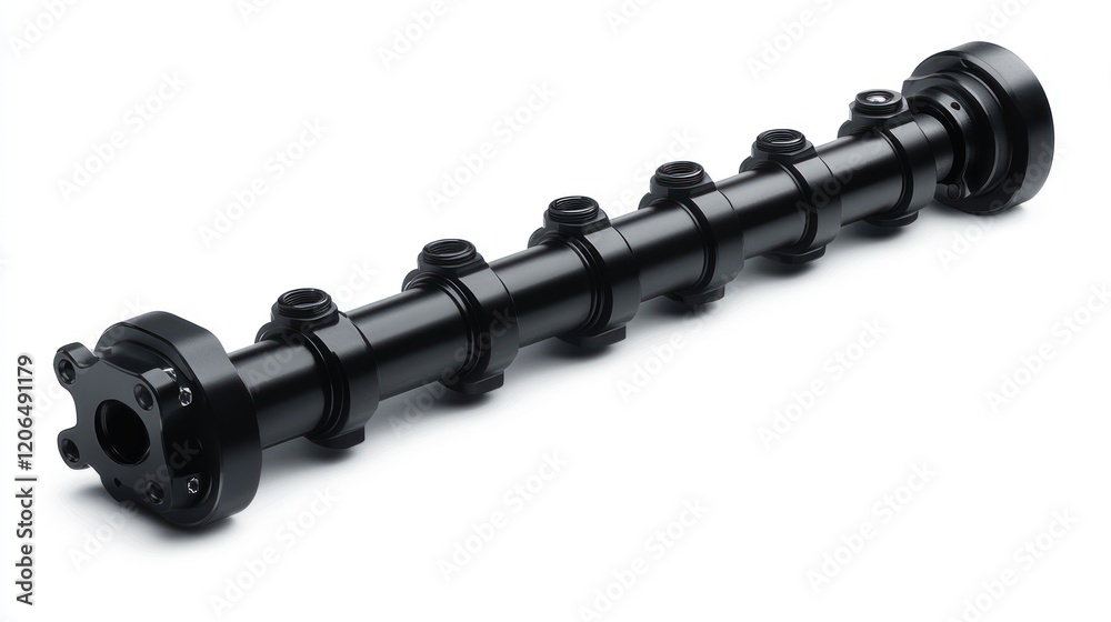 Industrial Camshaft Component Isolated on a Clean White Background Industrial Camshaft Component Isolated on a Clean White Background