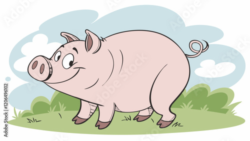 pig with a smile