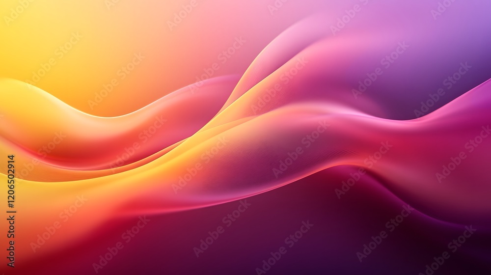 Obraz premium Abstract Pink Yellow Gradient Wave Background