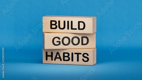 Cuadro en lienzo Build good habits symbol