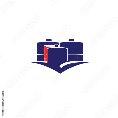 Fuel Storage Tanks Vector Illustration