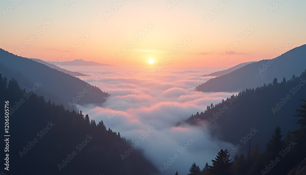 Obraz premium sunrise in the mountains
