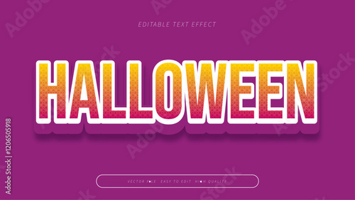 halloween editable text effect 3d gradient typography design photo