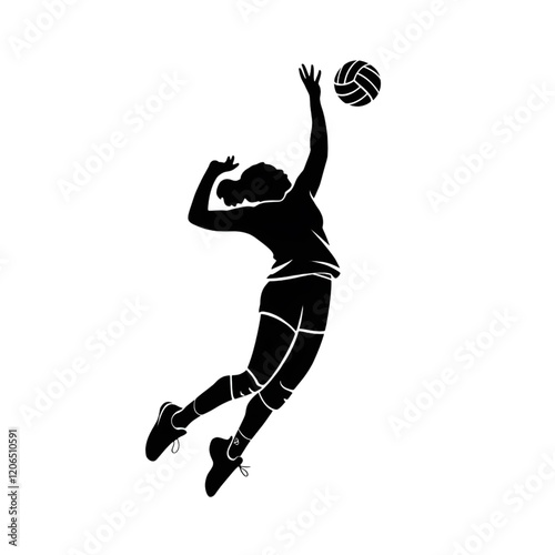 Volleyball Player Silhouette