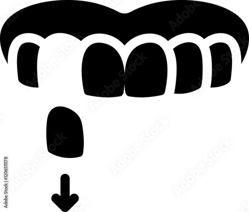 Tooth Extraction Glyph Icon