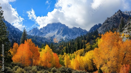 Majestic Autumnal Mountain Landscape in the Sierra Nevada