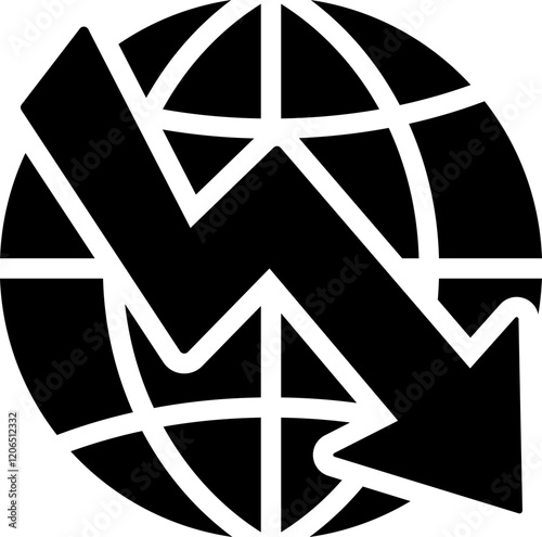 Global Crisis Glyph Icon