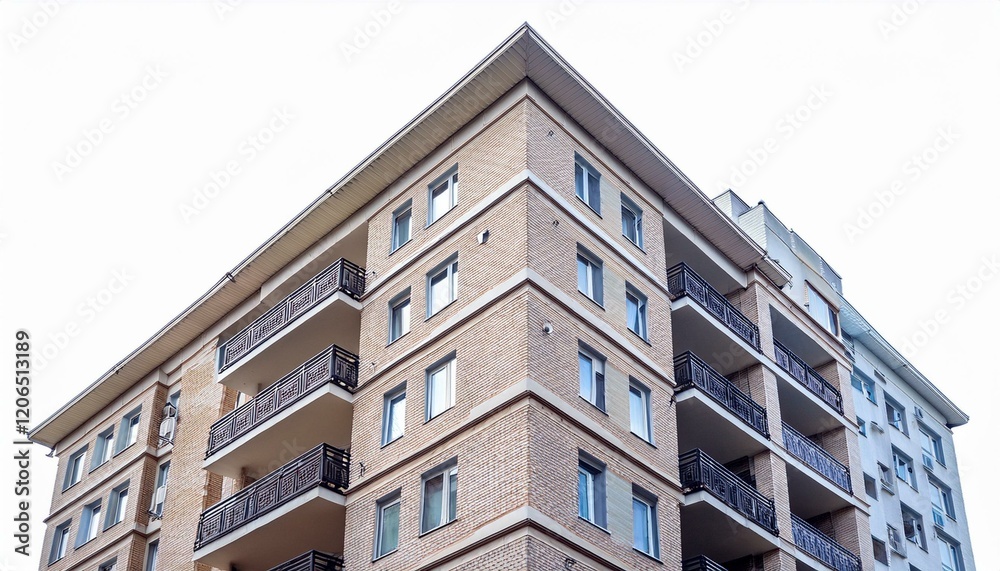 Fototapeta premium Modern apartment building with balconies.