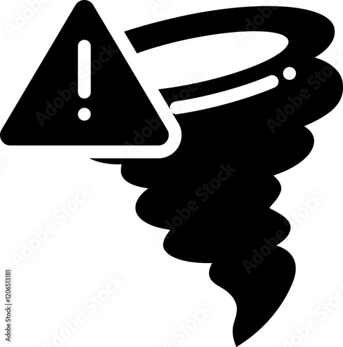 Tornado Warning Glyph Icon