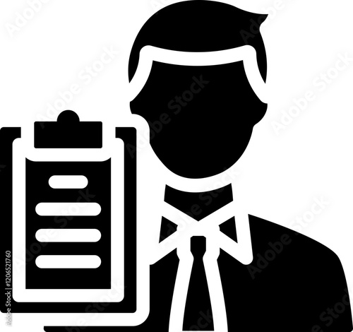 Male Psychiatrist Glyph Icon