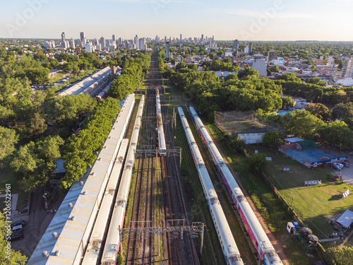 aerial intakes public trains - Lanus - Buenos Aires