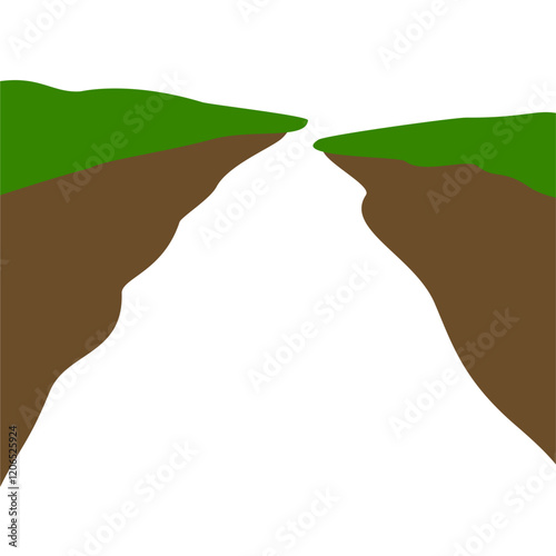 Ravine Vector Illustration