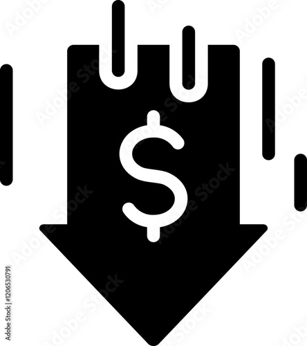 Recession Glyph Icon