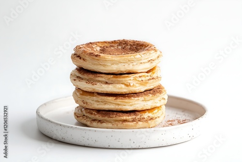 Wallpaper Mural South African Milk Tarts with Cinnamon on White Ceramic Tray Torontodigital.ca