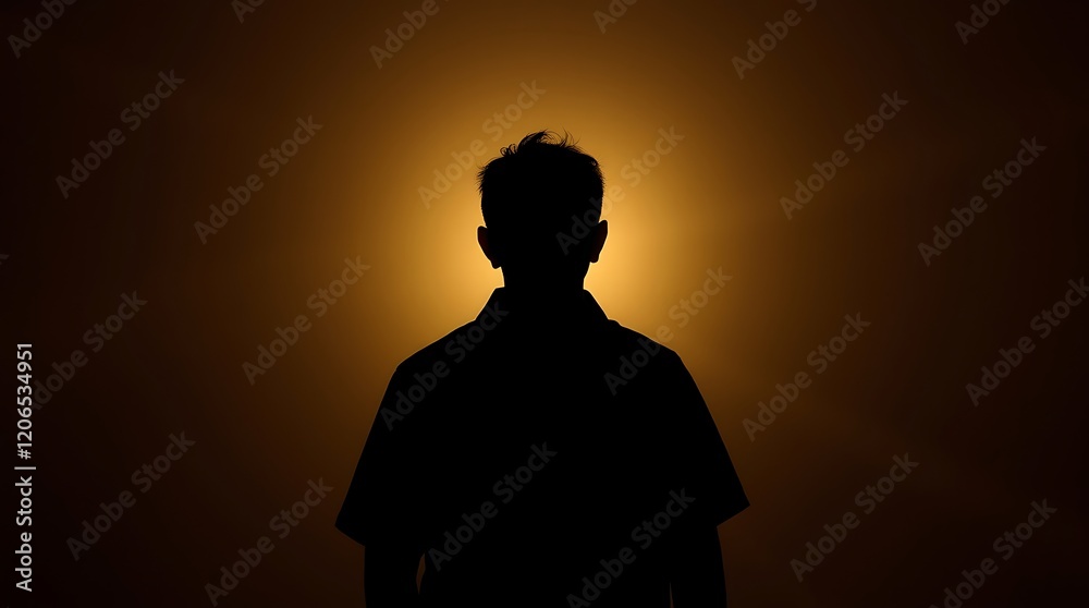 Silhouette of a person in warm light. (1) Silhouette of a person in warm light. (1)