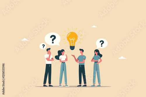 Problem Solver in Action, Businessman Offering Clear Solutions to Transform Question Marks into Opportunities