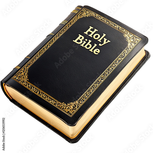 Holy Bible Book Isolated on a Transparent Background