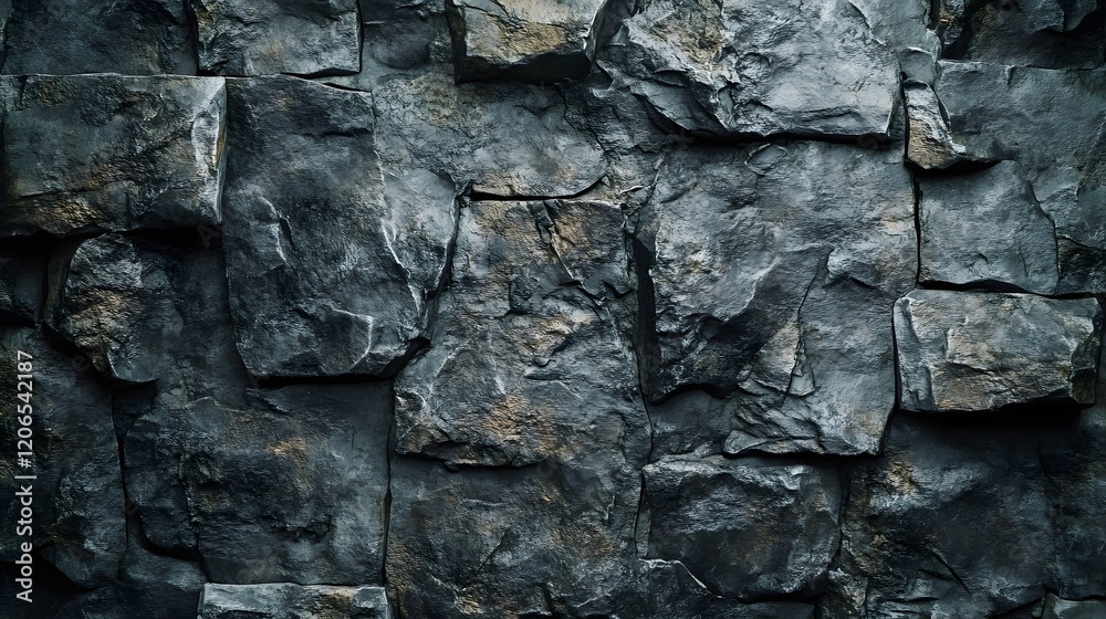 Fototapeta premium Dark Gray Stone Wall Texture Background