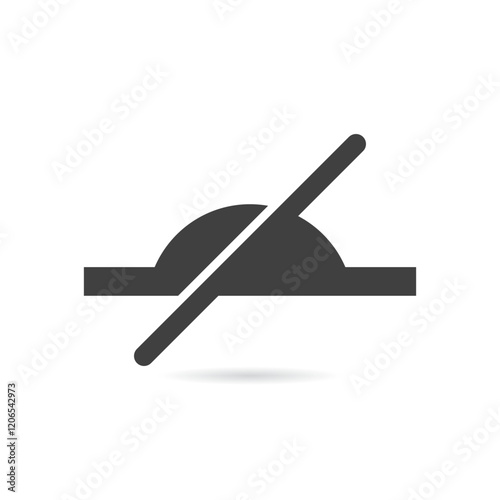 Vector Isolated No Speed Bump Icon