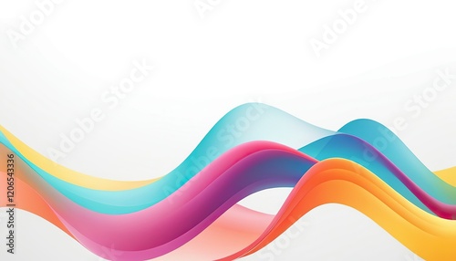 Abstract Colorful Waves Background

