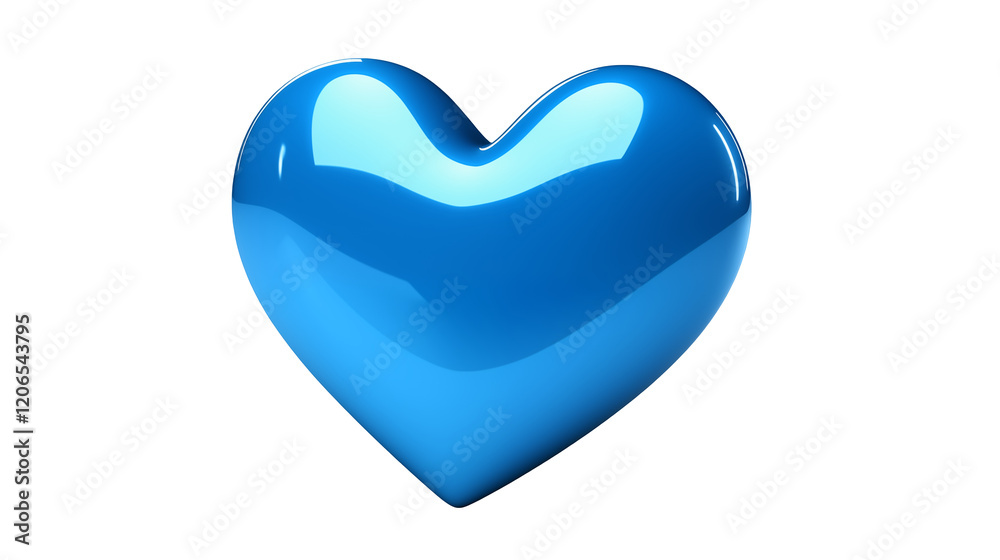 Shiny Blue Heart Symbol isolated on a transparent background Shiny Blue Heart Symbol isolated on a transparent background